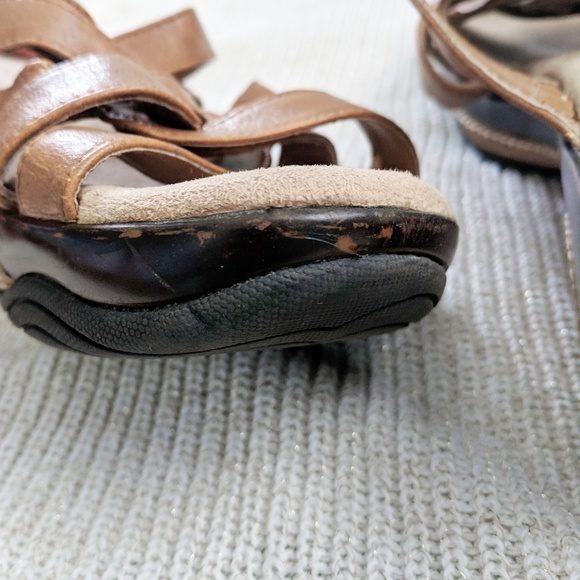 GH Bass & Co Brown Sandals Platform Slip- Heel 7.5 - Picture 7 of 7